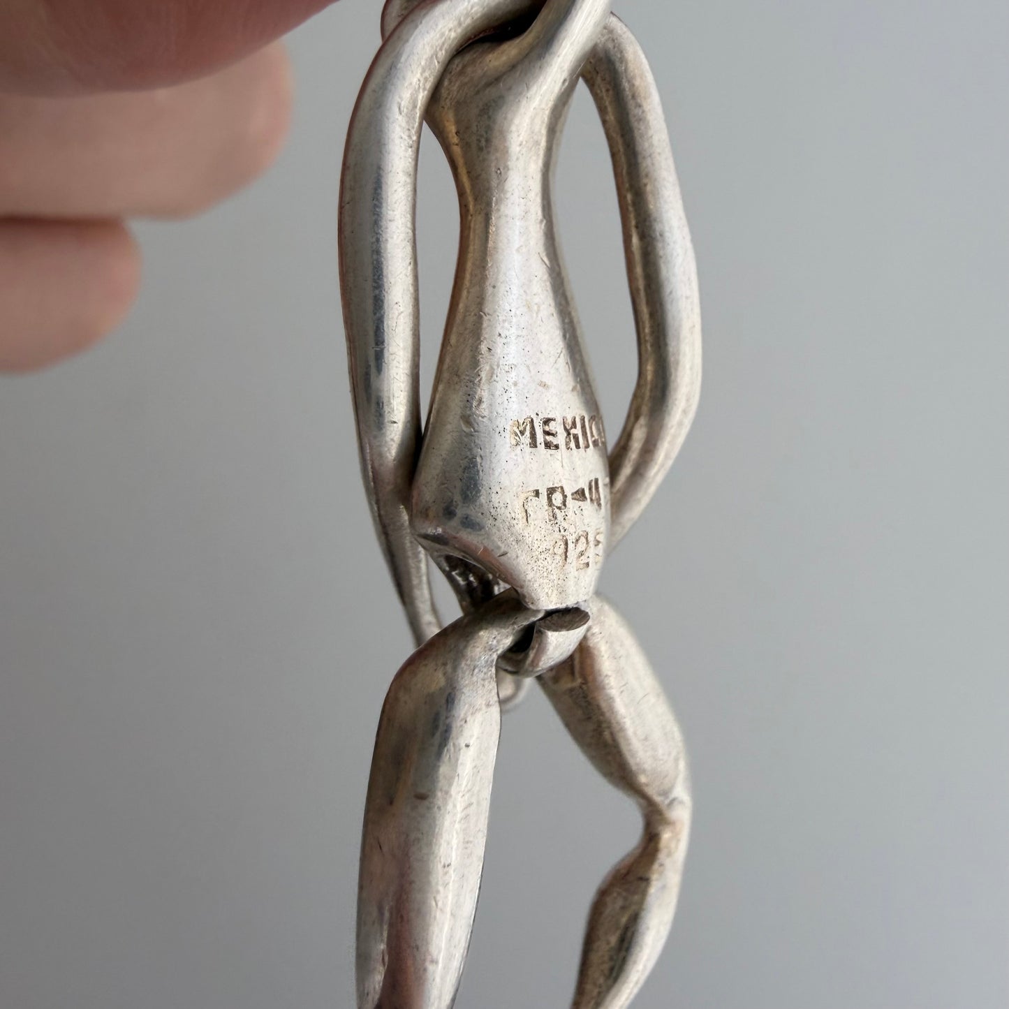 LIKE A LIVE // dynamic dancer / sterling silver large articulated pendant