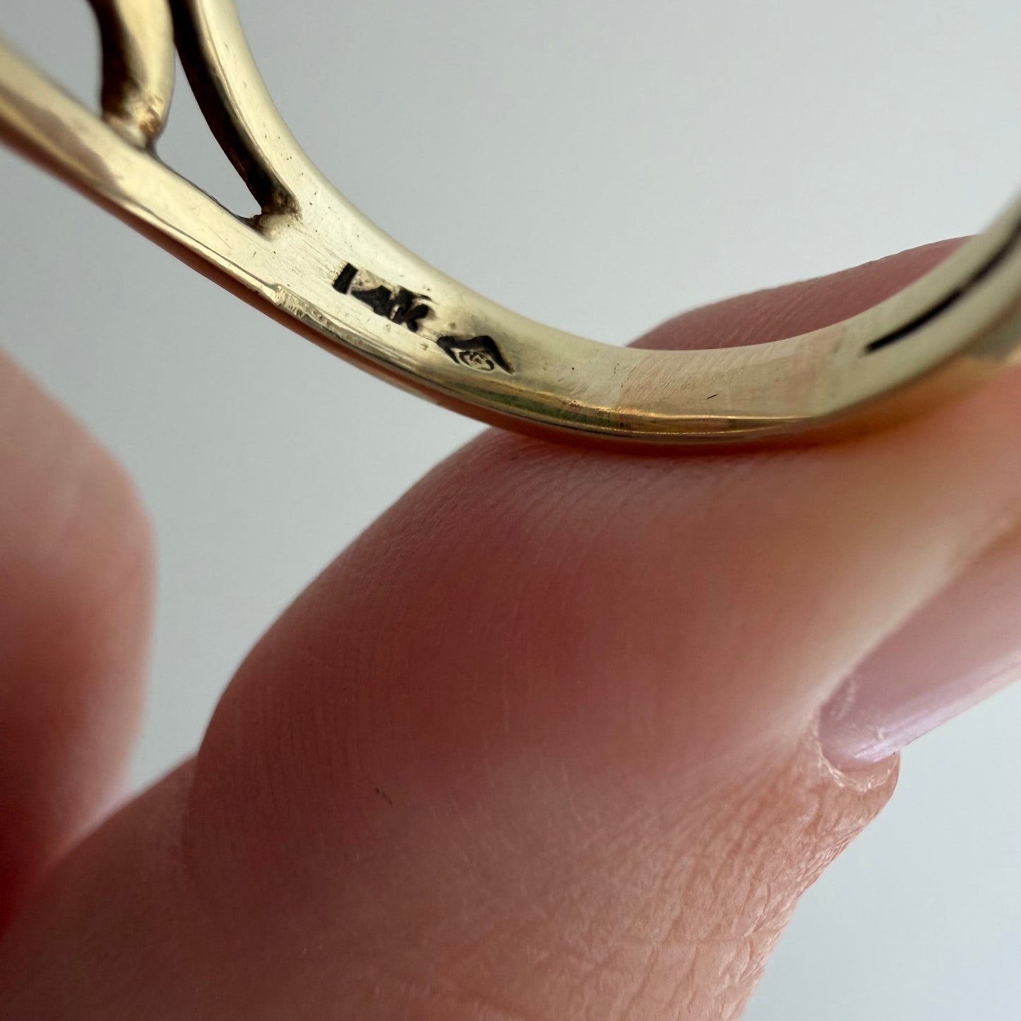 V I N T A G E // snake play / 10k + jade double snake statement ring / size 6