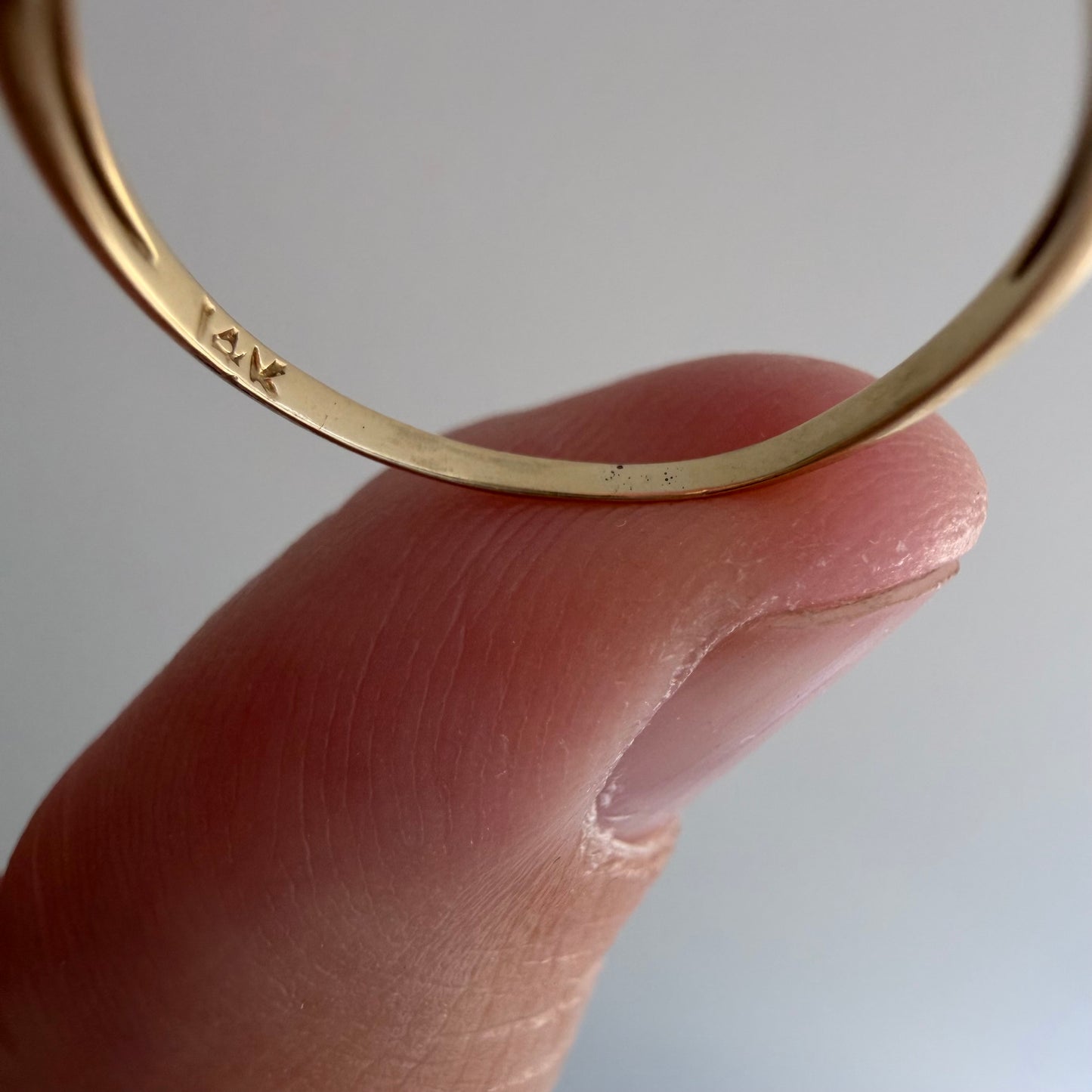 V I N T A G E // late deco bloom / two tone 14k and diamond floral solitaire ring / size 5.25
