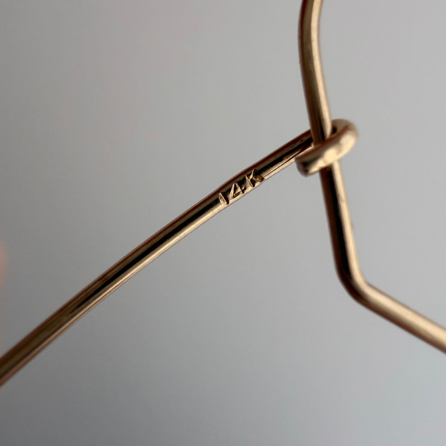 V I N T A G E // hang on / 14k yellow gold clothing hanger / a charm holder