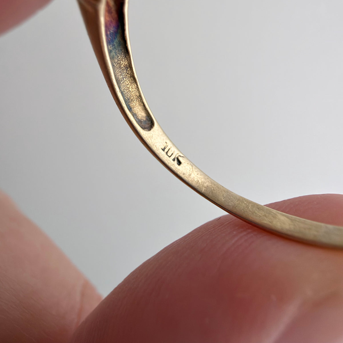 V I N T A G E // 5pm in November / 10k half eternity band with topaz and diamonds / size 8.75
