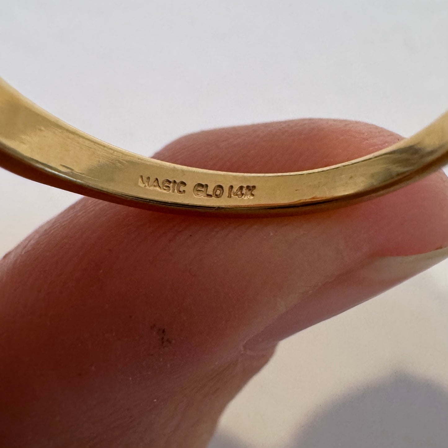 V I N T A G E // a dozen sparkles / 14k yellow gold and 12 channel set diamond half eternity band / size 7.75