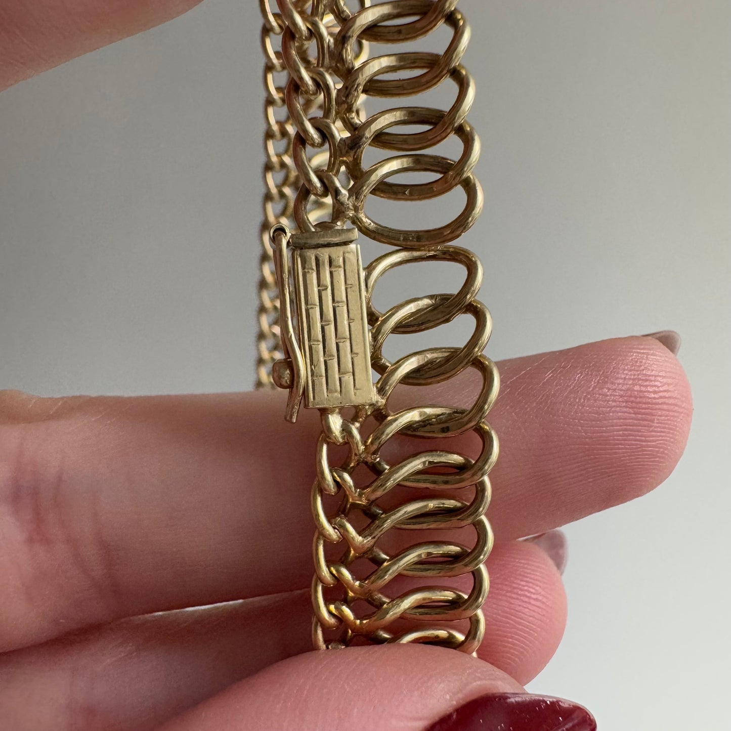 V I N T A G E // cleopatra lace / 14k woven cleopatra style fringe collage necklace / 16.5", 43.7g