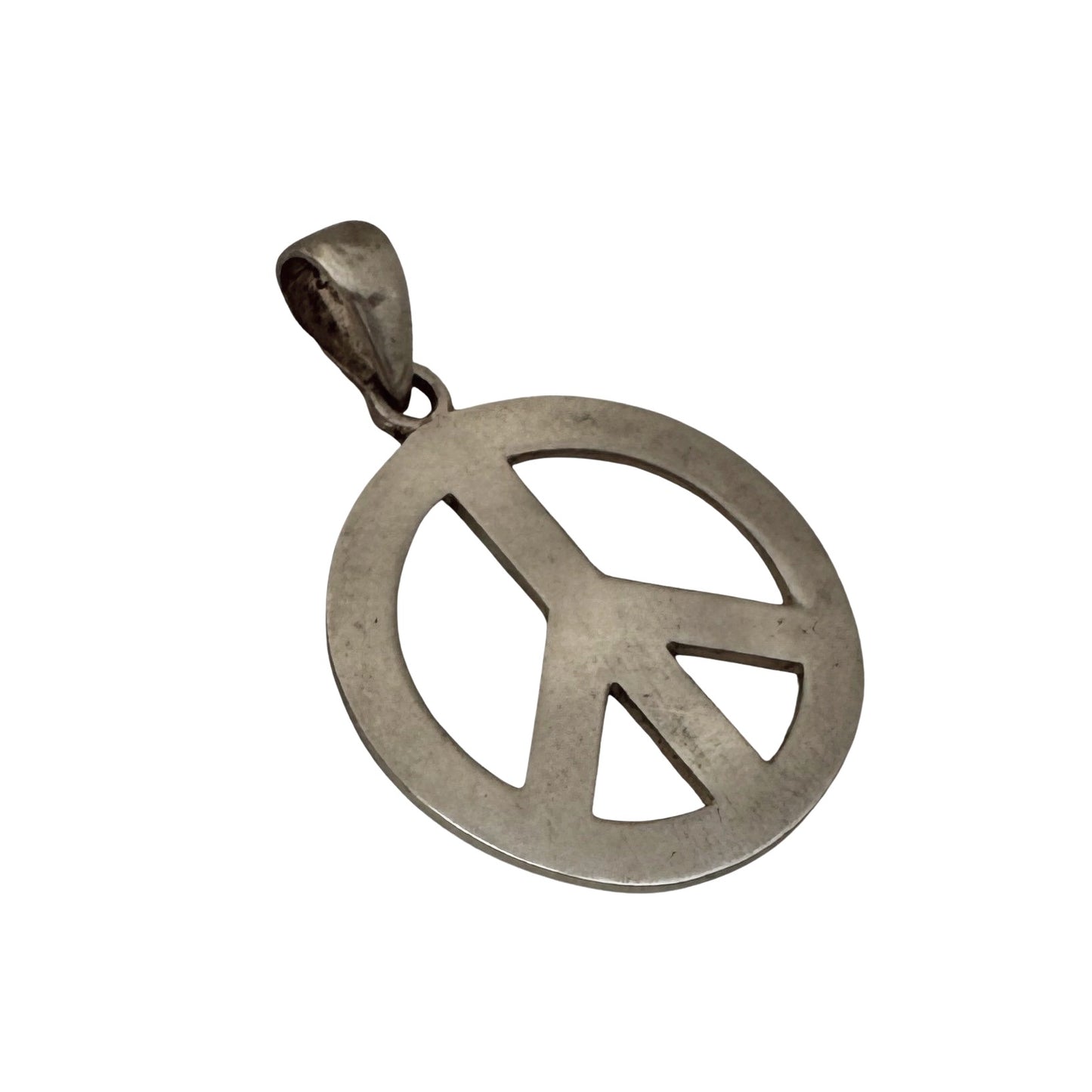 V I N T A G E // after justice / sterling silver peace sign / a pendant