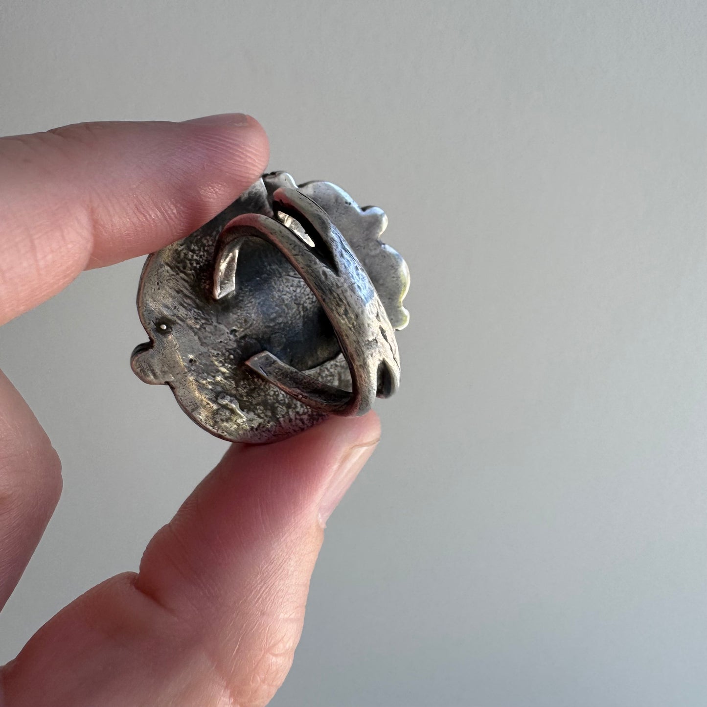 V I N T A G E // infinite change / sterling silver and turquoise statement ring / size 5ish