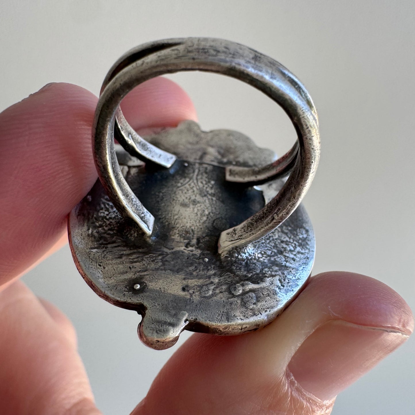 V I N T A G E // infinite change / sterling silver and turquoise statement ring / size 5ish