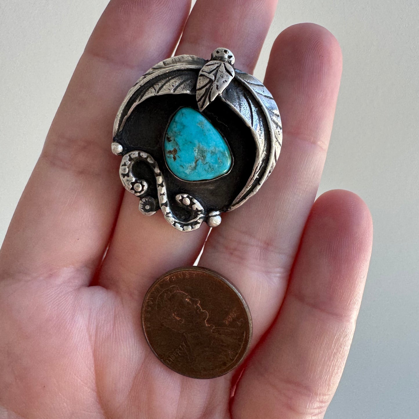 V I N T A G E // infinite change / sterling silver and turquoise statement ring / size 5ish
