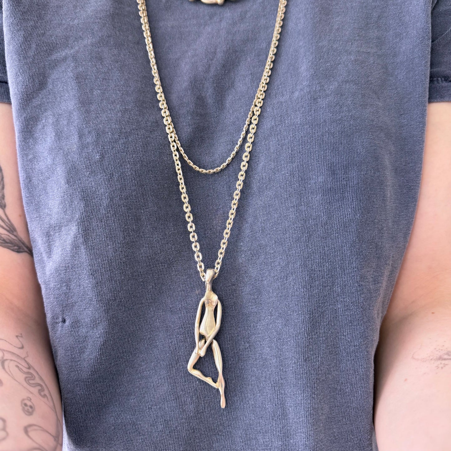 LIKE A LIVE // dynamic dancer / sterling silver large articulated pendant