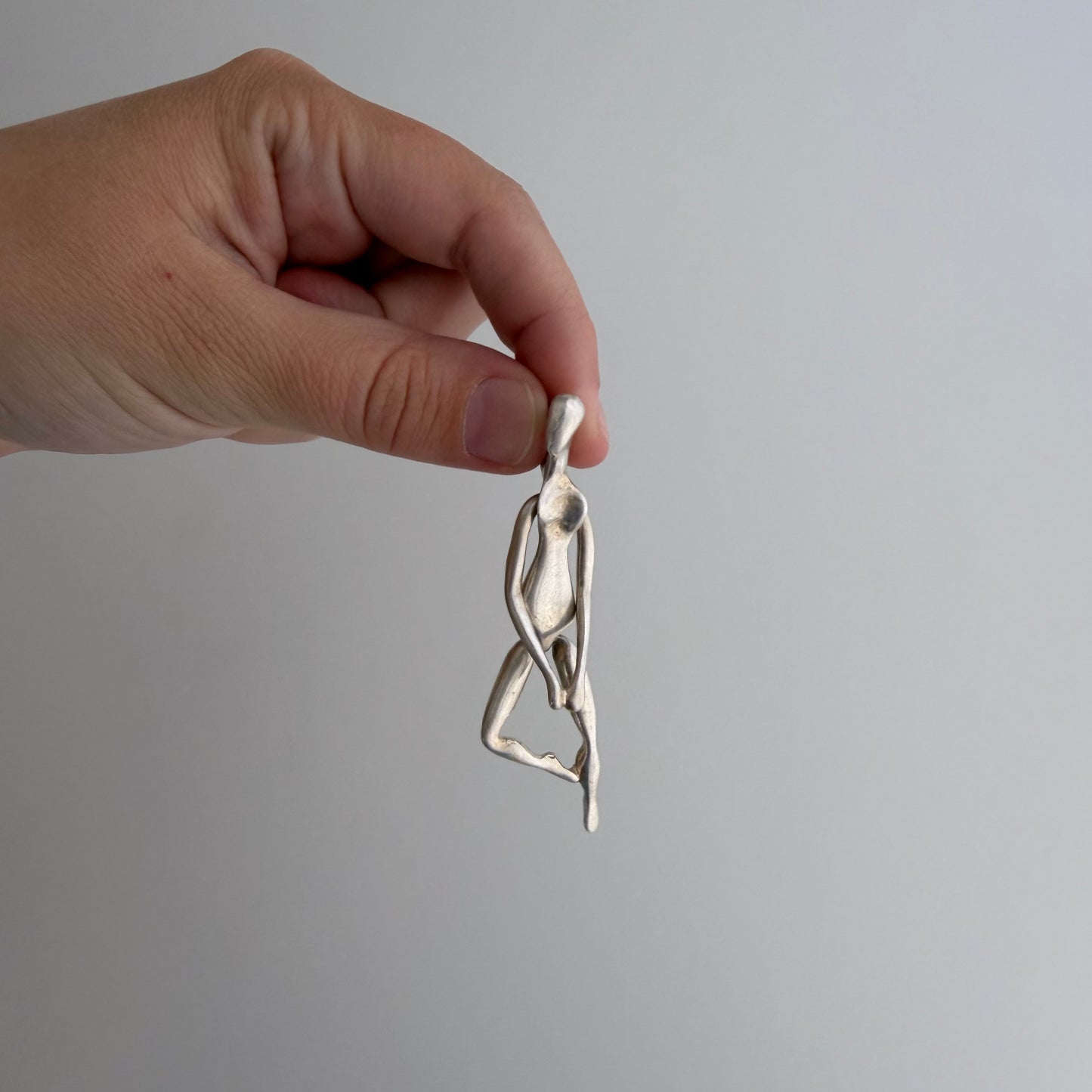 LIKE A LIVE // dynamic dancer / sterling silver large articulated pendant