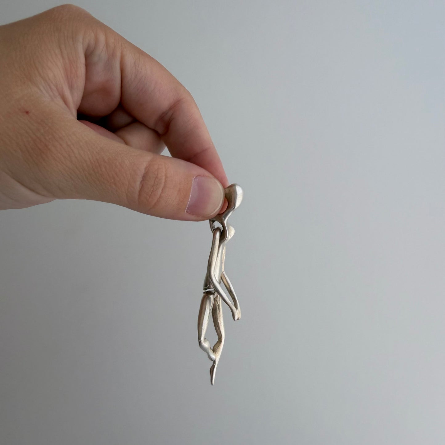 LIKE A LIVE // dynamic dancer / sterling silver large articulated pendant