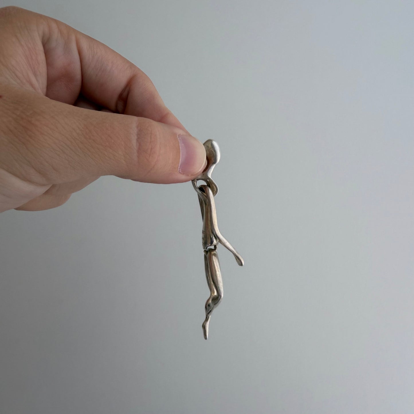 LIKE A LIVE // dynamic dancer / sterling silver large articulated pendant