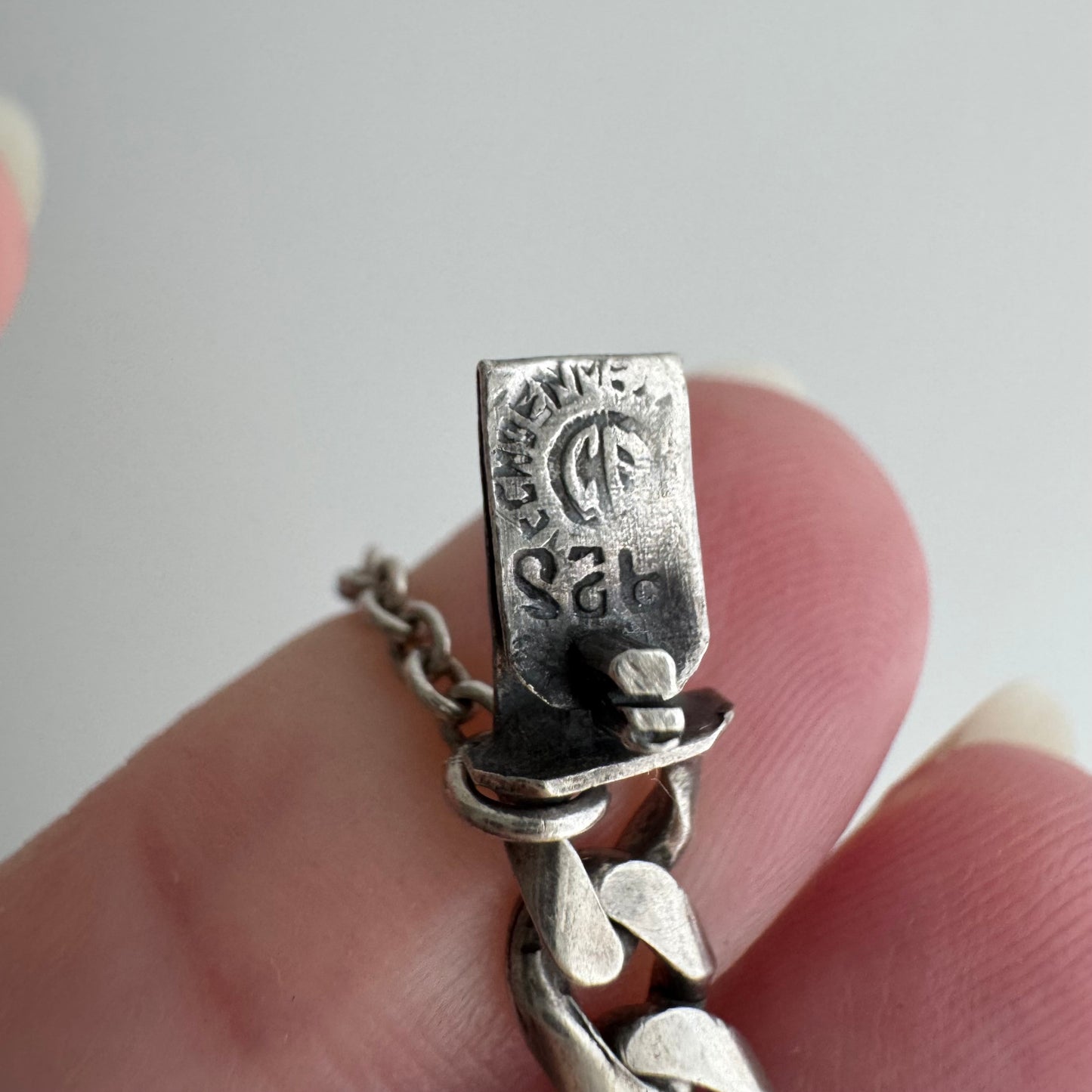 V I N T A G E // many milagros / sterling silver older Mexican charm bracelet / 6.5", 52.3g