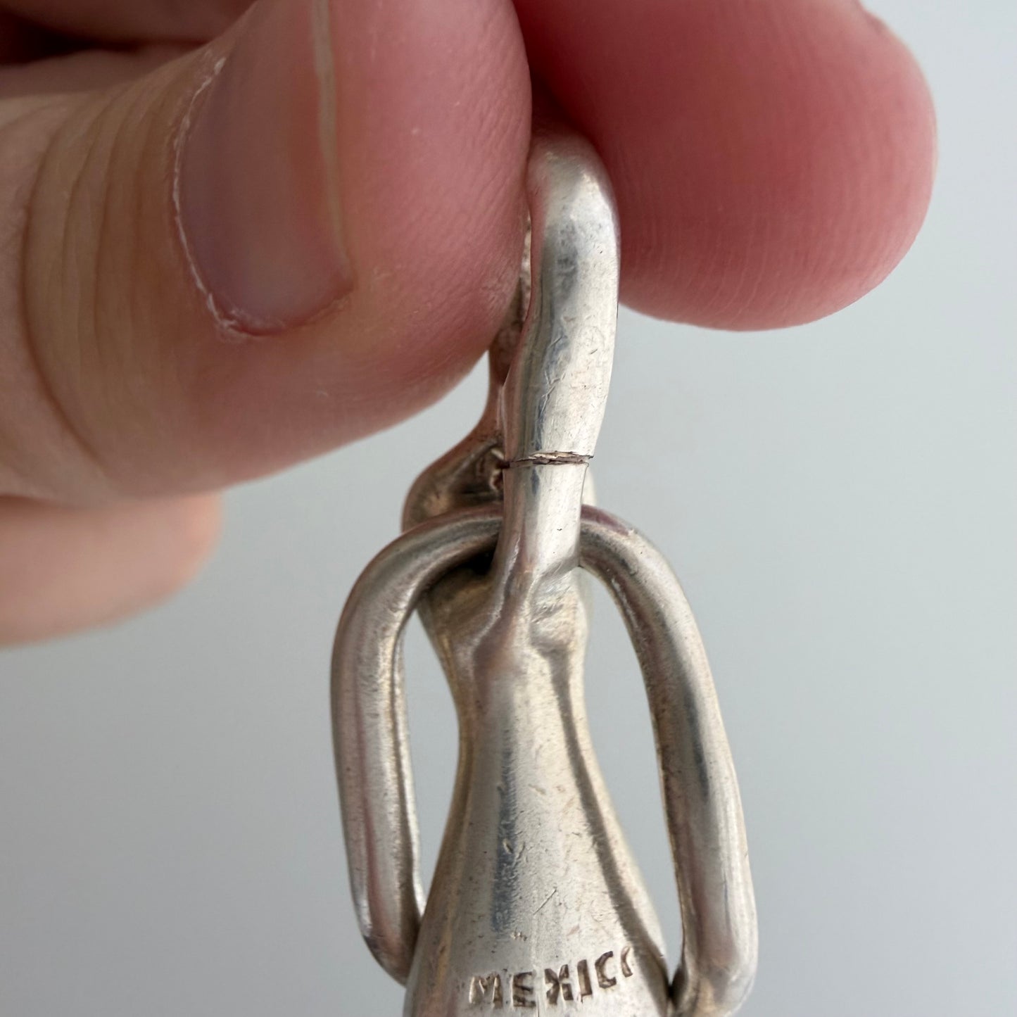 LIKE A LIVE // dynamic dancer / sterling silver large articulated pendant