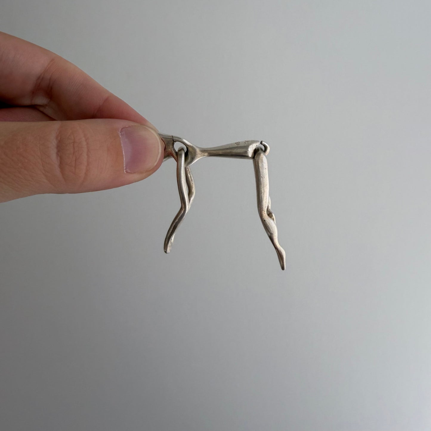 LIKE A LIVE // dynamic dancer / sterling silver large articulated pendant