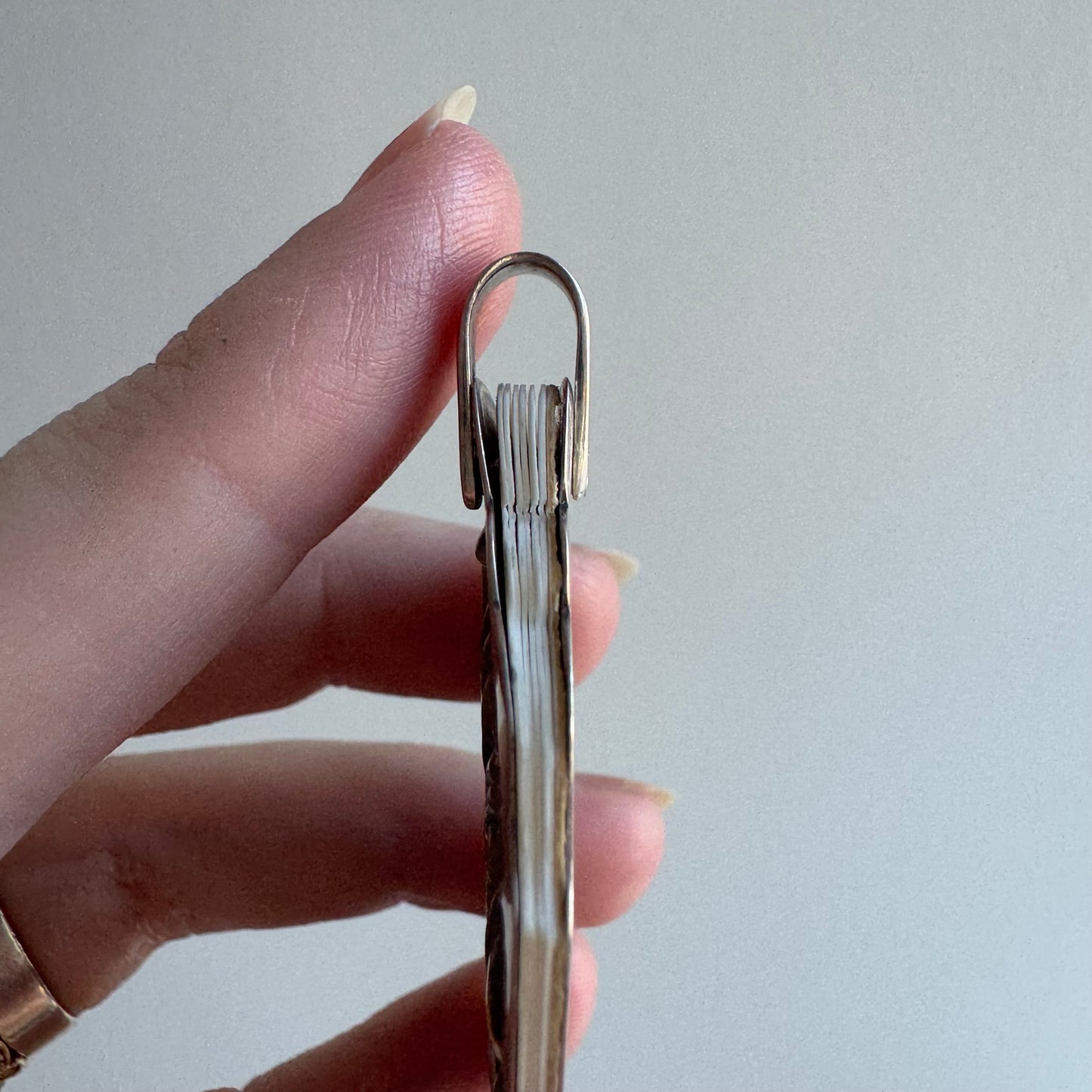 V I N T A G E // make a date / sterling silver and paper calendar / a pendant