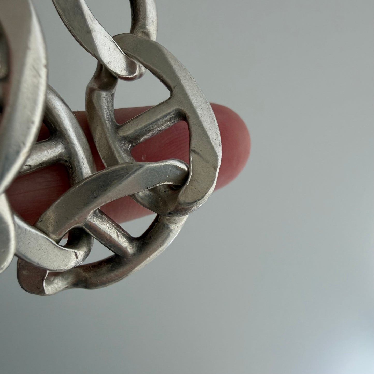LIKE A LIVE // infinite anchors / sterling silver flat wide heavy anchor chain, ~21", 88.4g!