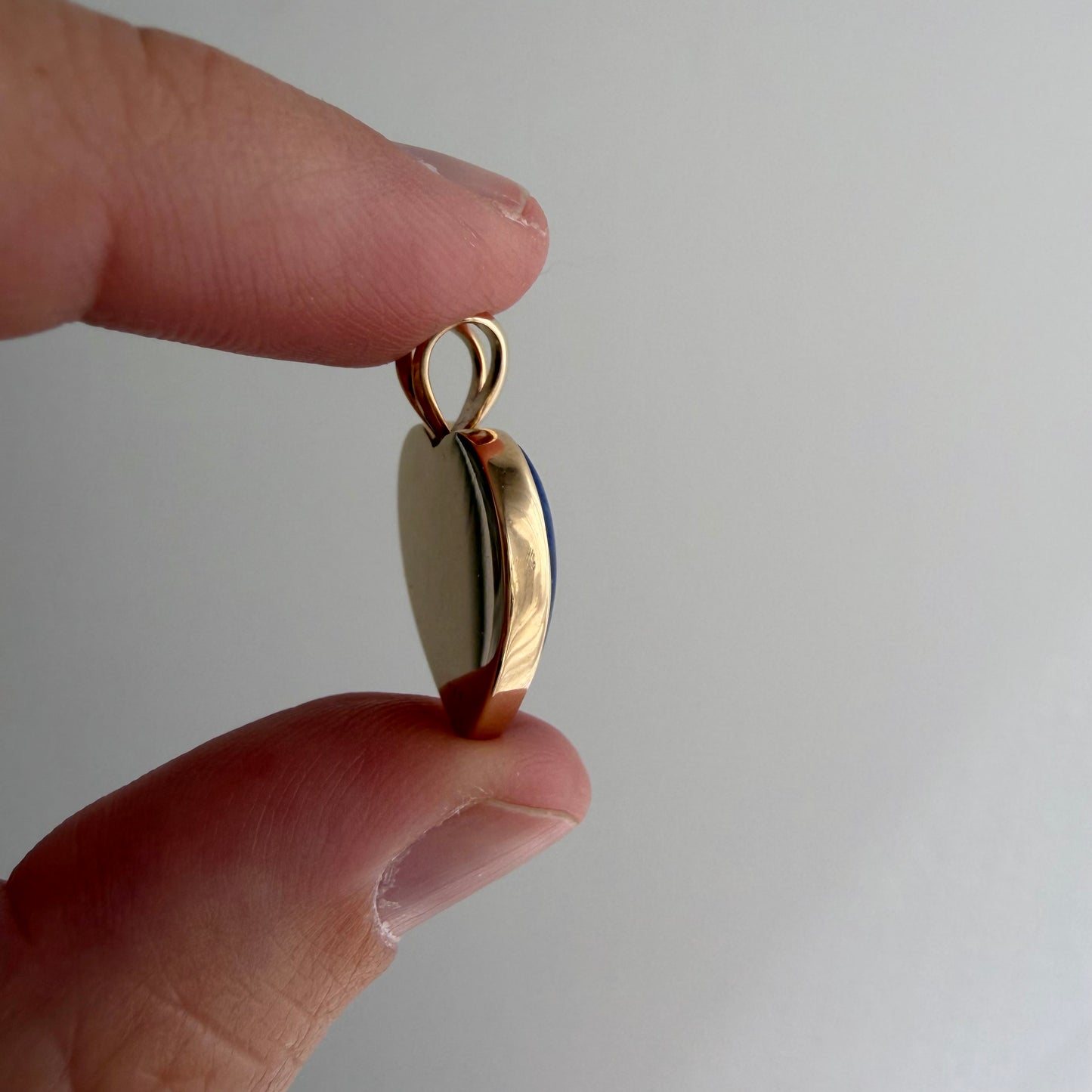E S T A T E // as above so below kinda love / 14k bezel set lapis lazuli heart / a pendant
