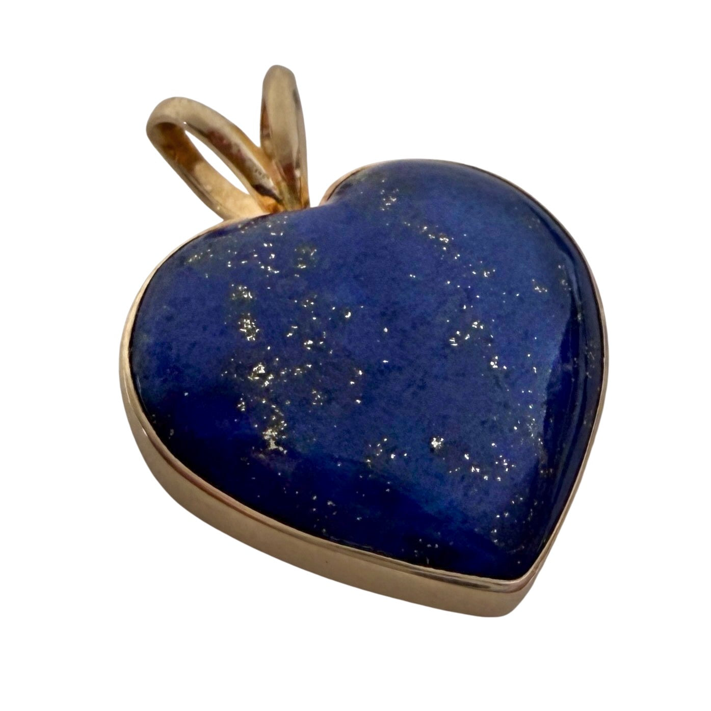 E S T A T E // as above so below kinda love / 14k bezel set lapis lazuli heart / a pendant