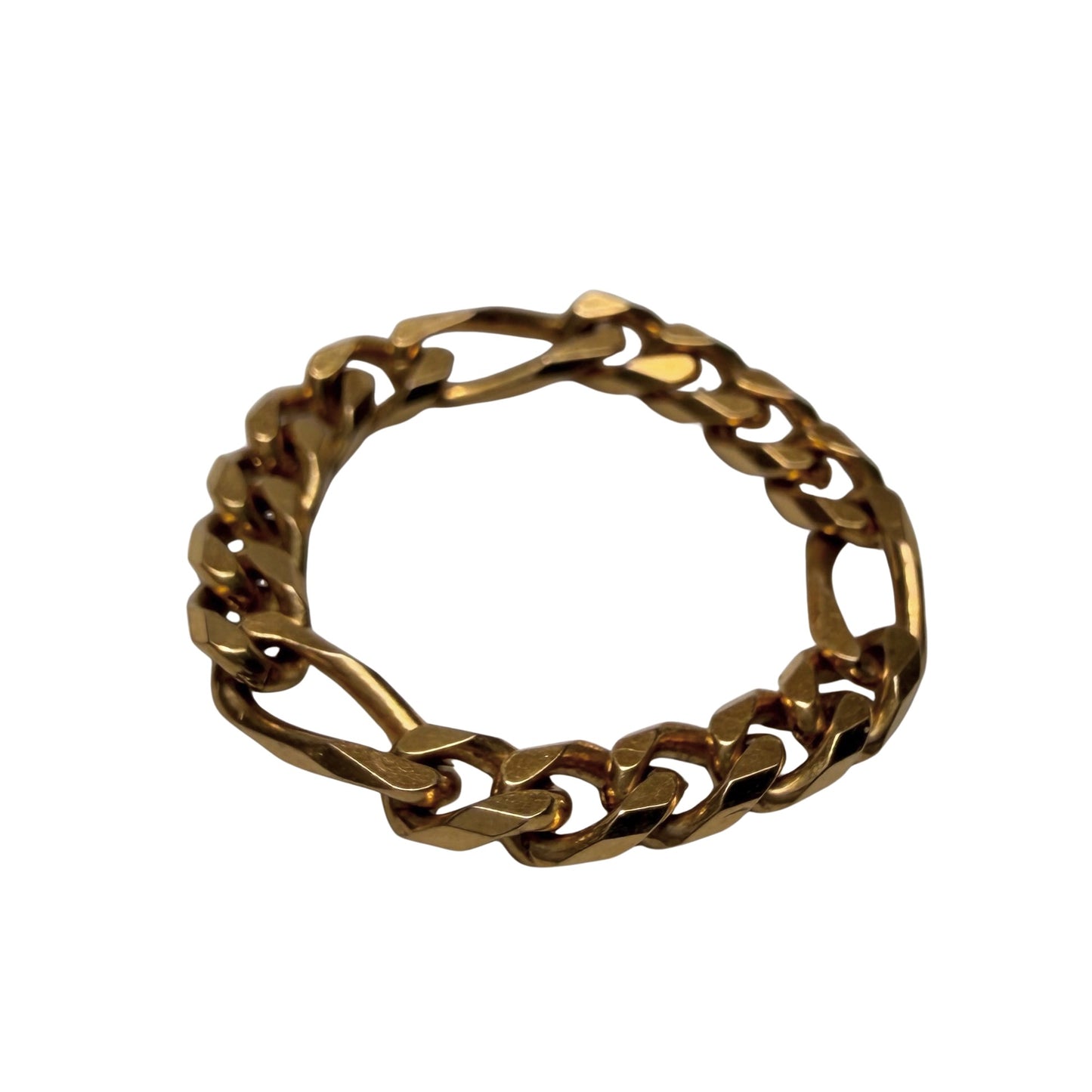 reimagined V I N T A G E // 14k flexible figaro link chain ring / size 10
