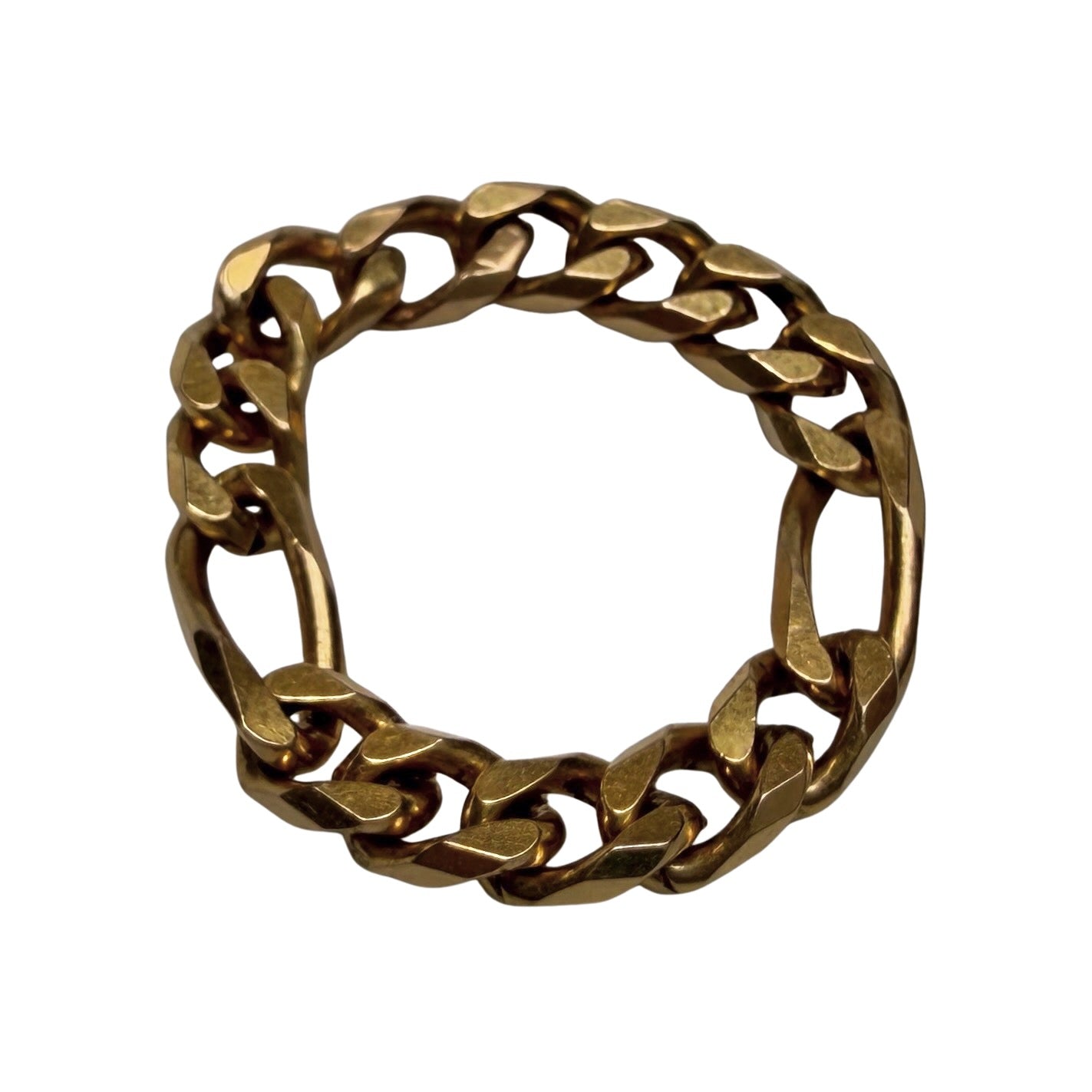 reimagined V I N T A G E // 14k flexible figaro link chain ring / size 6.25