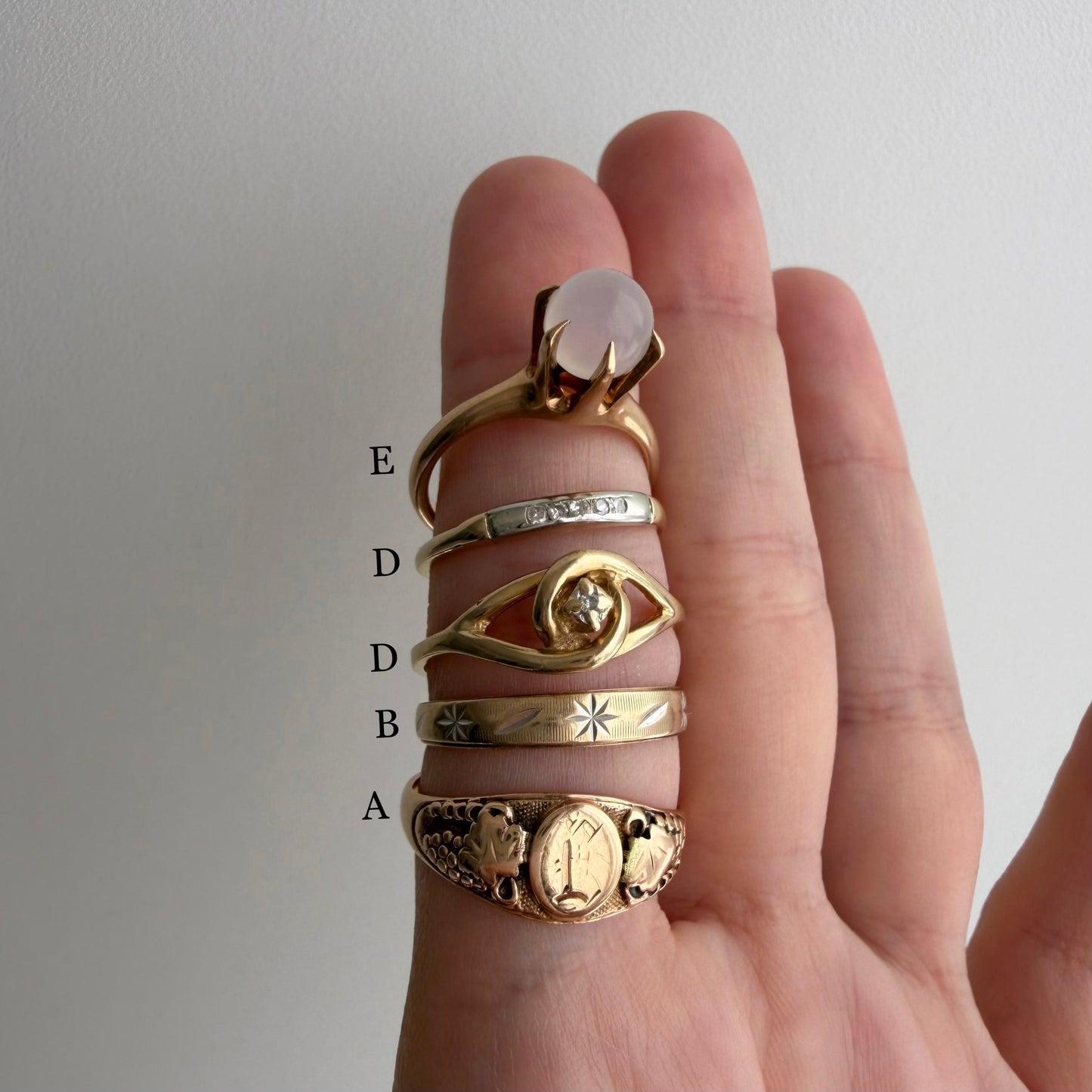 LIKE A LIVE // karat gold fairly stackable rings
