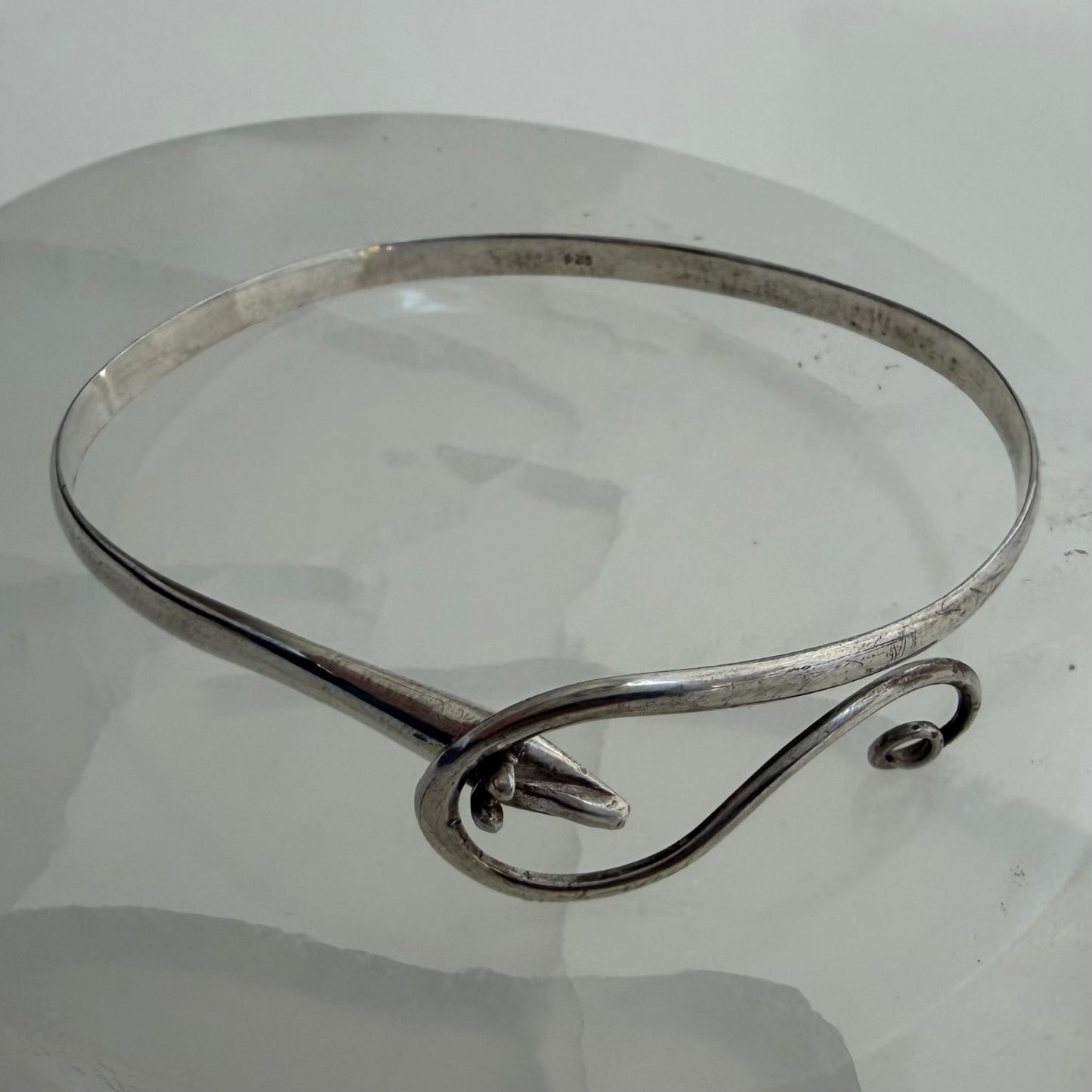 LIKE A LIVE // Alemany Flea Market find / sterling silver snake bangle cuff
