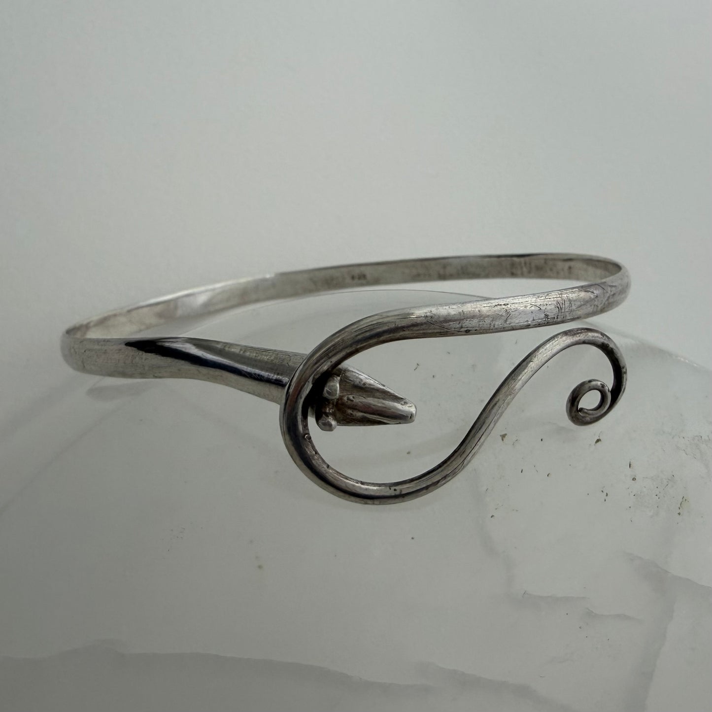LIKE A LIVE // Alemany Flea Market find / sterling silver snake bangle cuff
