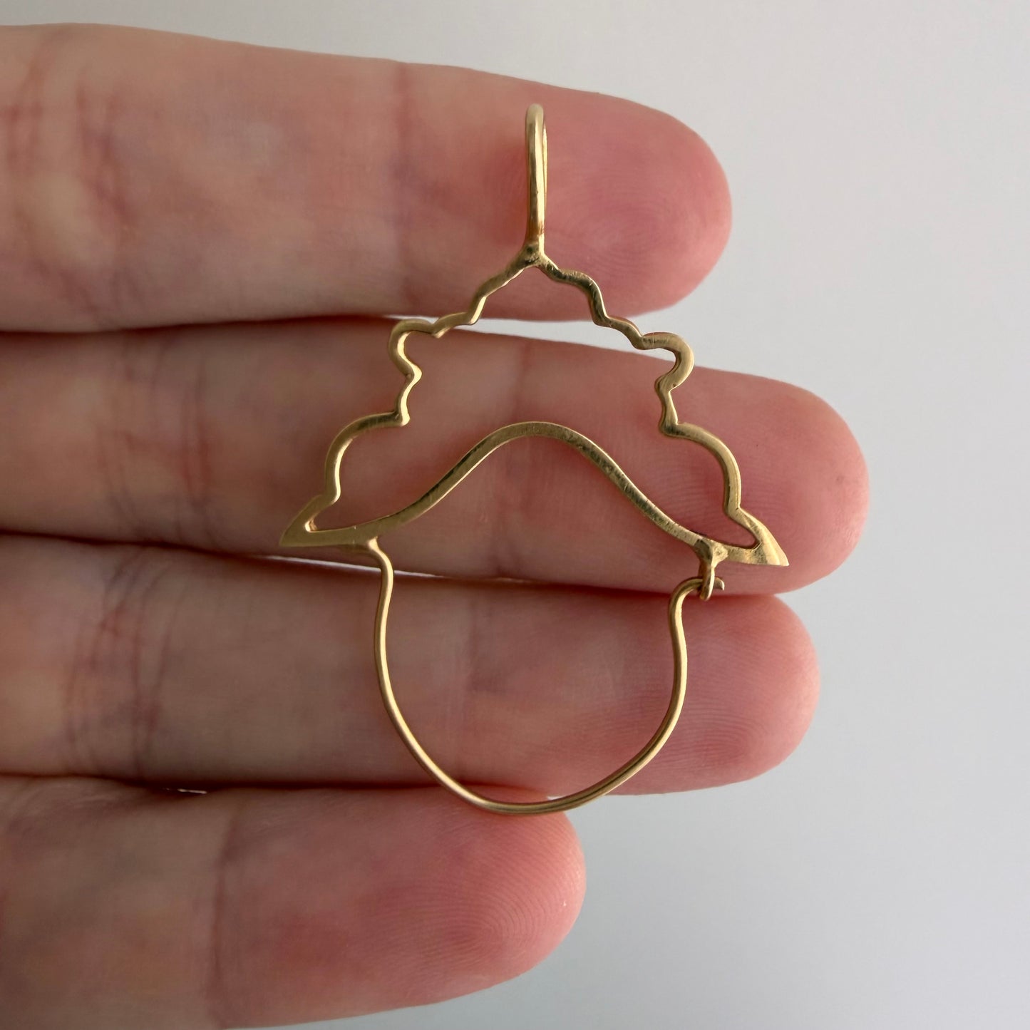 V I N T A G E // dainty connector / 14k yellow gold charm holder connector / a charm holder