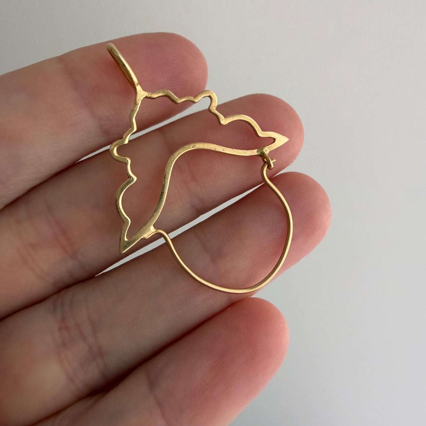 V I N T A G E // dainty connector / 14k yellow gold charm holder connector / a charm holder