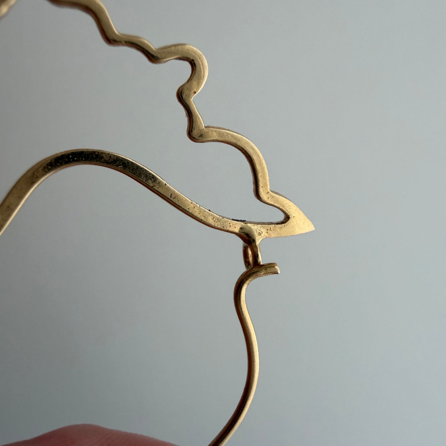 V I N T A G E // dainty connector / 14k yellow gold charm holder connector / a charm holder