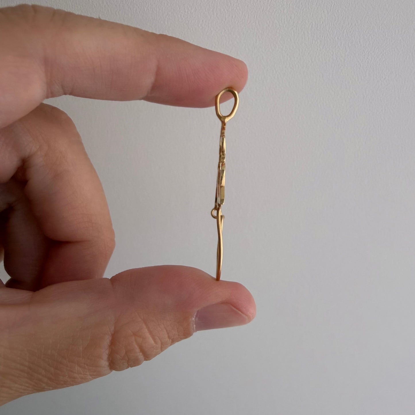 V I N T A G E // dainty connector / 14k yellow gold charm holder connector / a charm holder