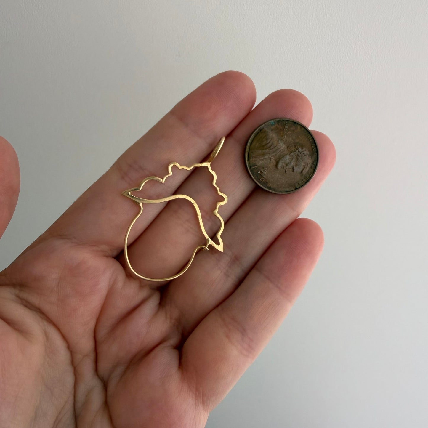 V I N T A G E // dainty connector / 14k yellow gold charm holder connector / a charm holder