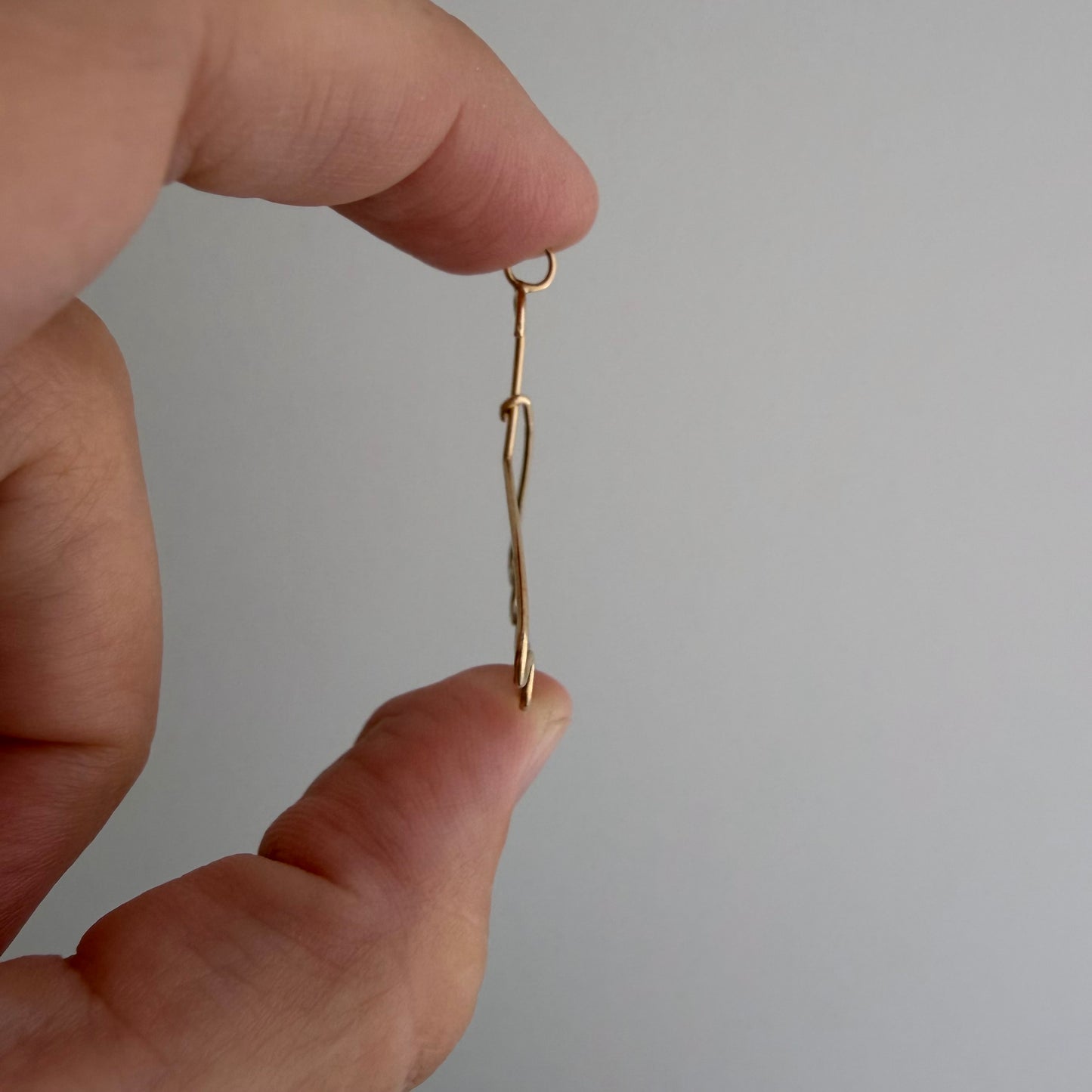 V I N T A G E // hang on / 14k yellow gold clothing hanger / a charm holder