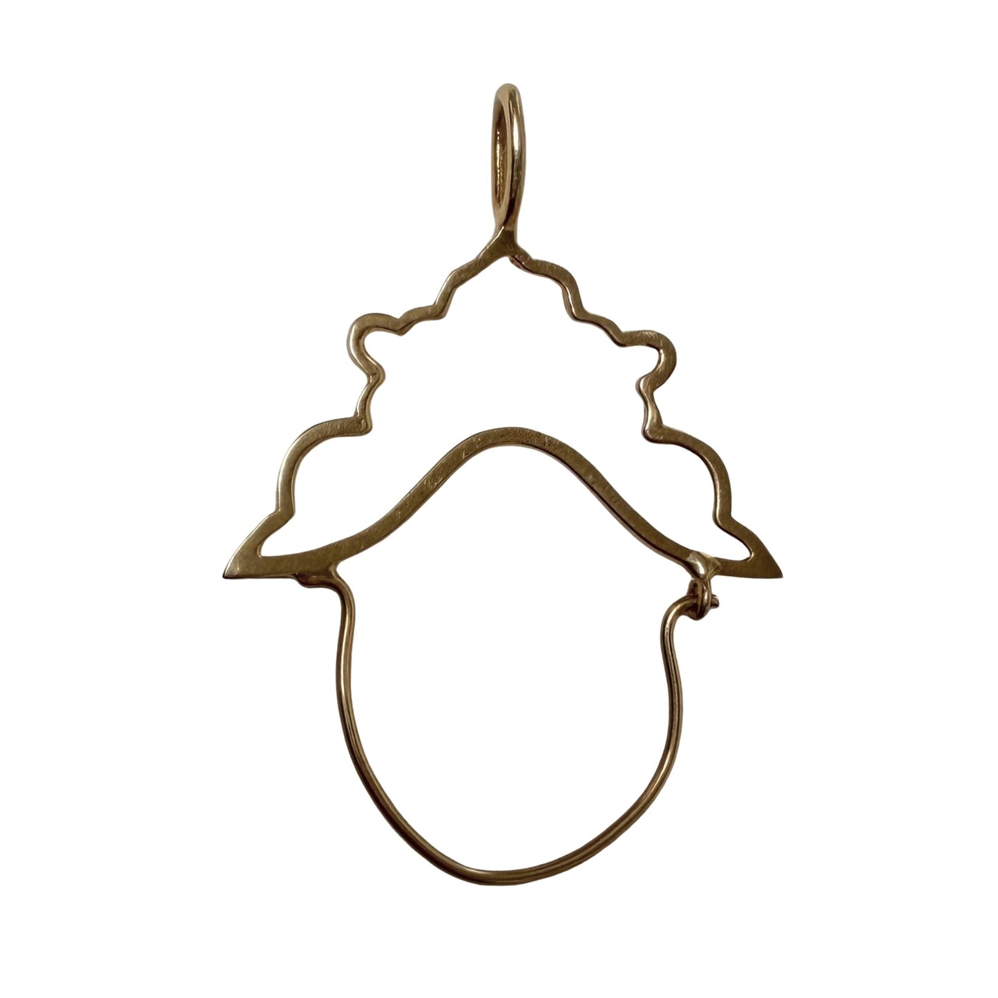 V I N T A G E // dainty connector / 14k yellow gold charm holder connector / a charm holder