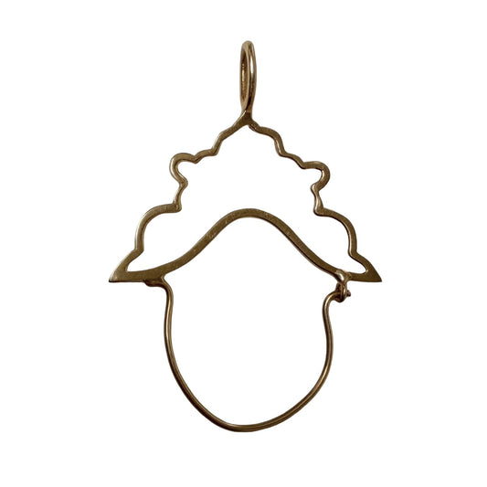 V I N T A G E // dainty connector / 14k yellow gold charm holder connector / a charm holder