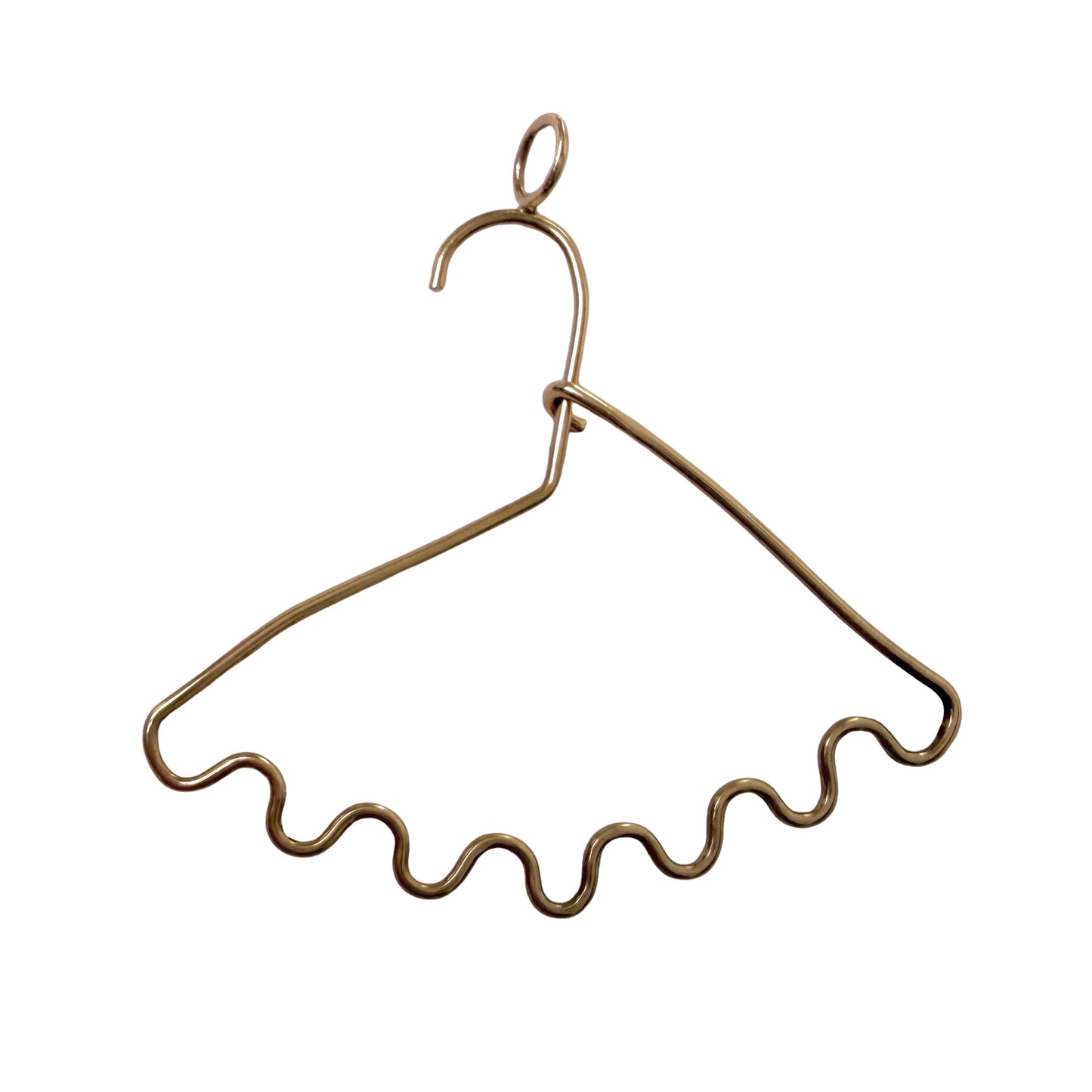 V I N T A G E // hang on / 14k yellow gold clothing hanger / a charm holder