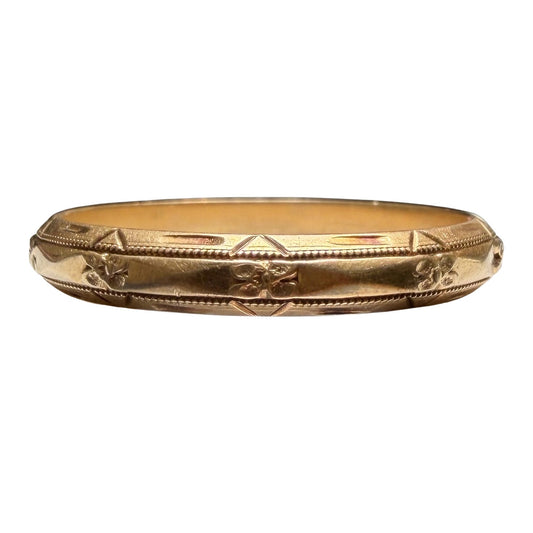 V I N T A G E // eternal blooms / 14k floral patterned eternity wedding band / size 10.5