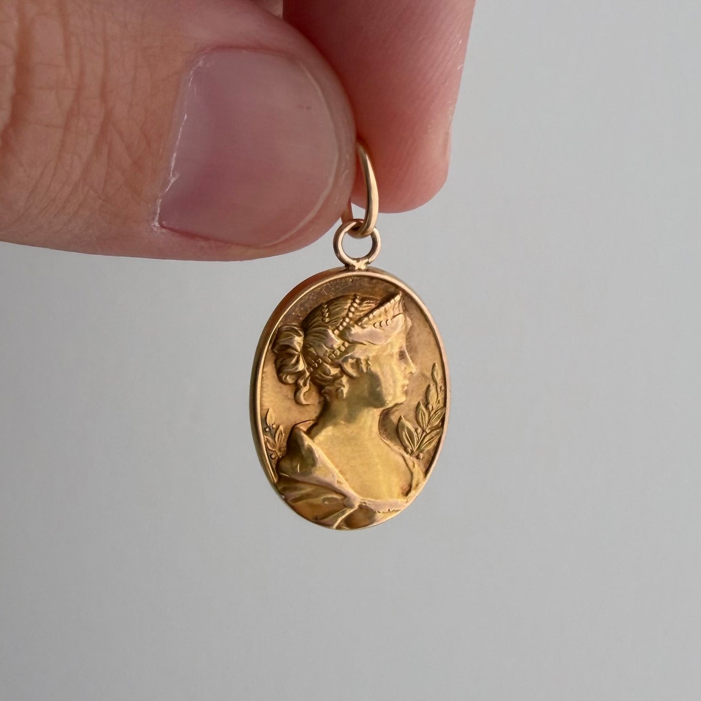 reimagined A N T I Q U E // someone special / 14k art nouveau femme cufflink conversion / a pendant