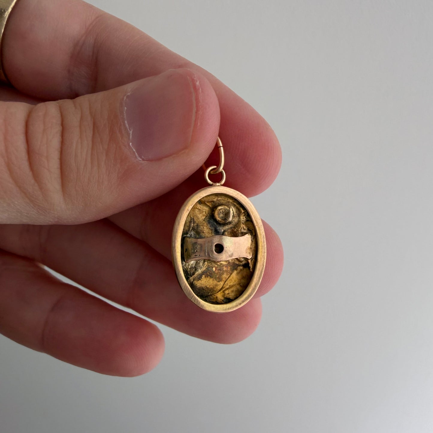 reimagined A N T I Q U E // someone special / 14k art nouveau femme cufflink conversion / a pendant