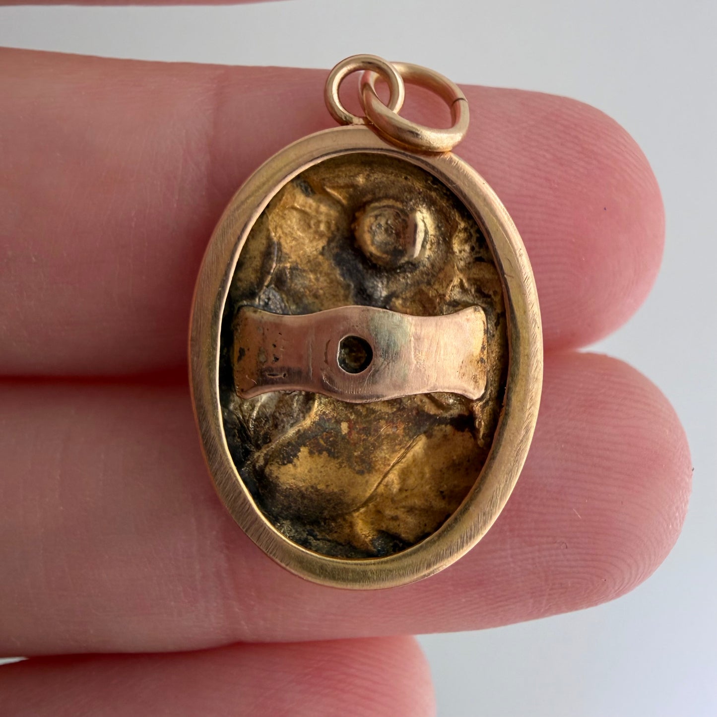 reimagined A N T I Q U E // someone special / 14k art nouveau femme cufflink conversion / a pendant