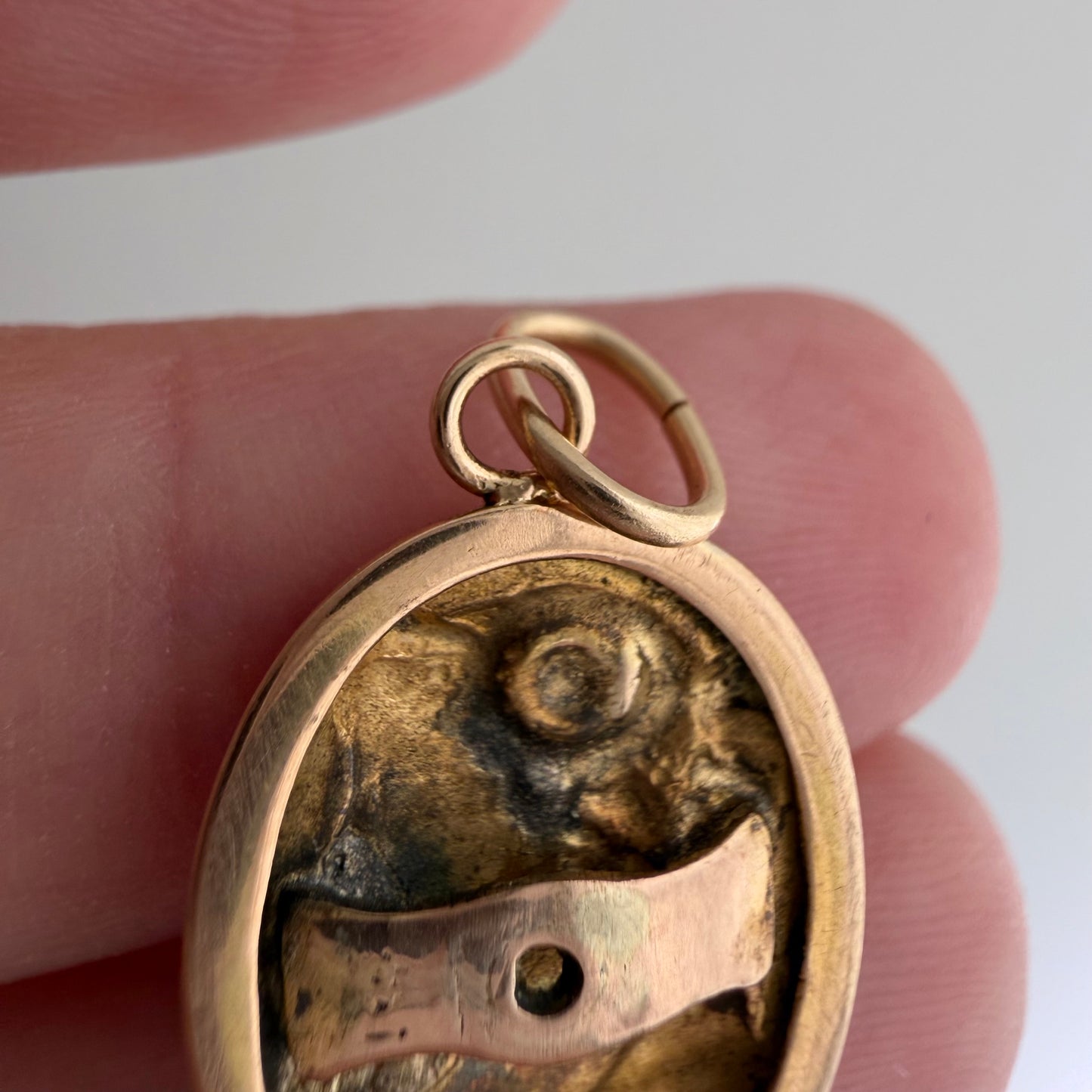 reimagined A N T I Q U E // someone special / 14k art nouveau femme cufflink conversion / a pendant