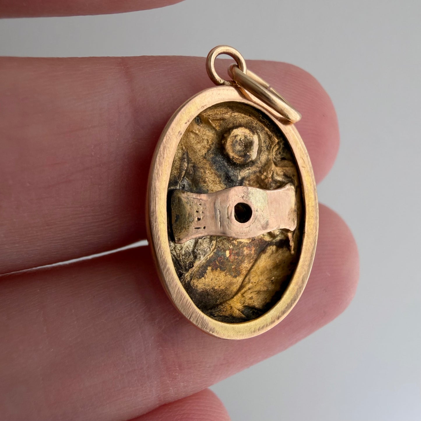 reimagined A N T I Q U E // someone special / 14k art nouveau femme cufflink conversion / a pendant
