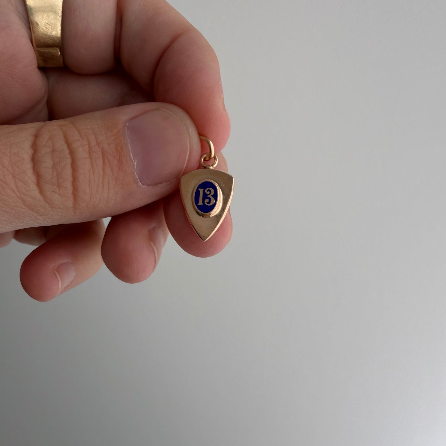 reimagined V I N T A G E // lucky 13 / 10k and enamel tie tack conversion / a pendant