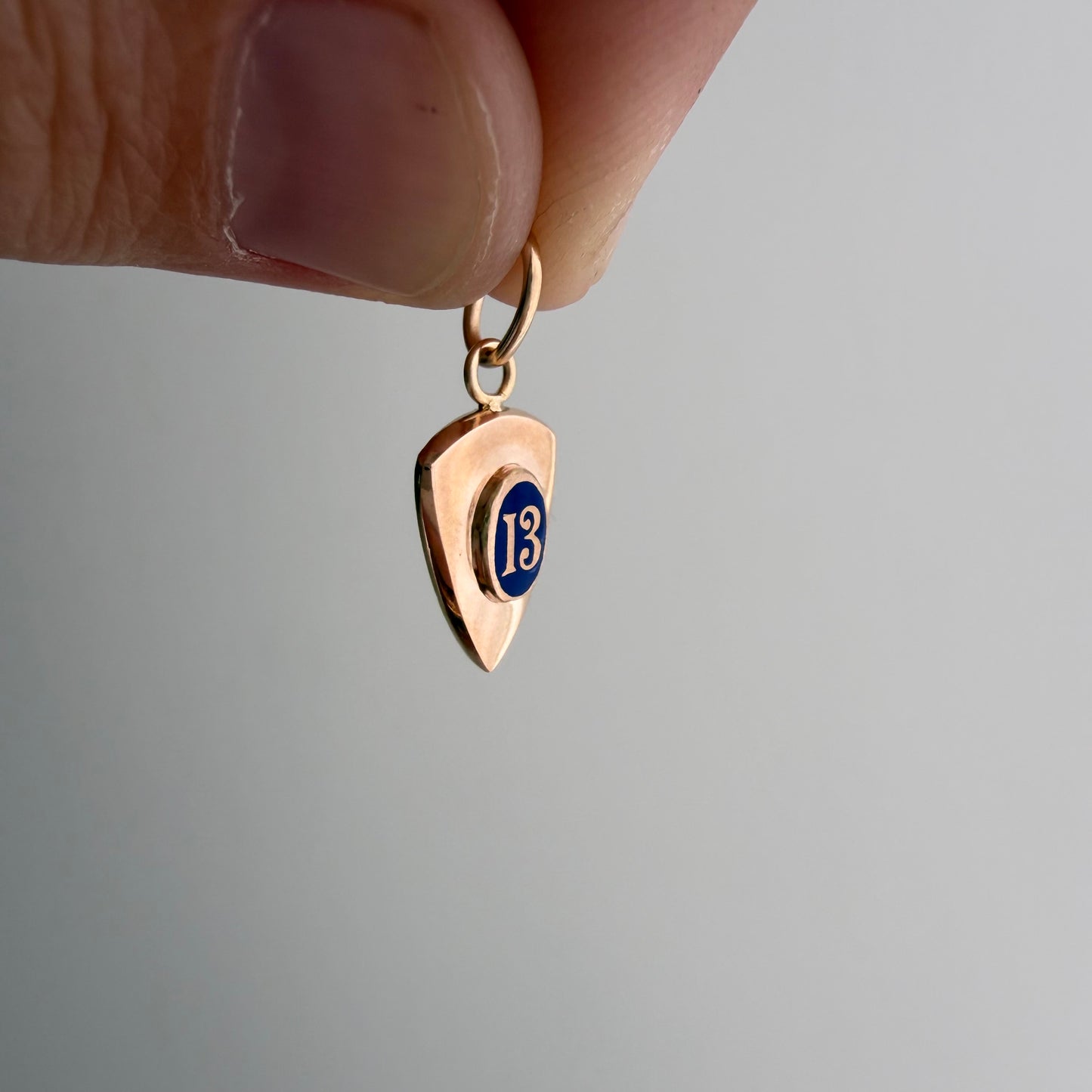 reimagined V I N T A G E // lucky 13 / 10k and enamel tie tack conversion / a pendant