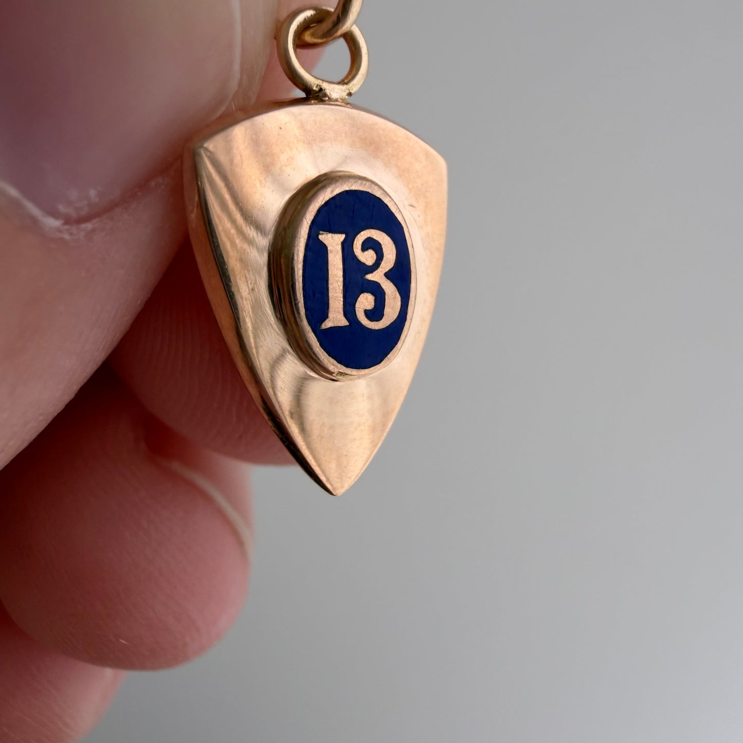 reimagined V I N T A G E // lucky 13 / 10k and enamel tie tack conversion / a pendant