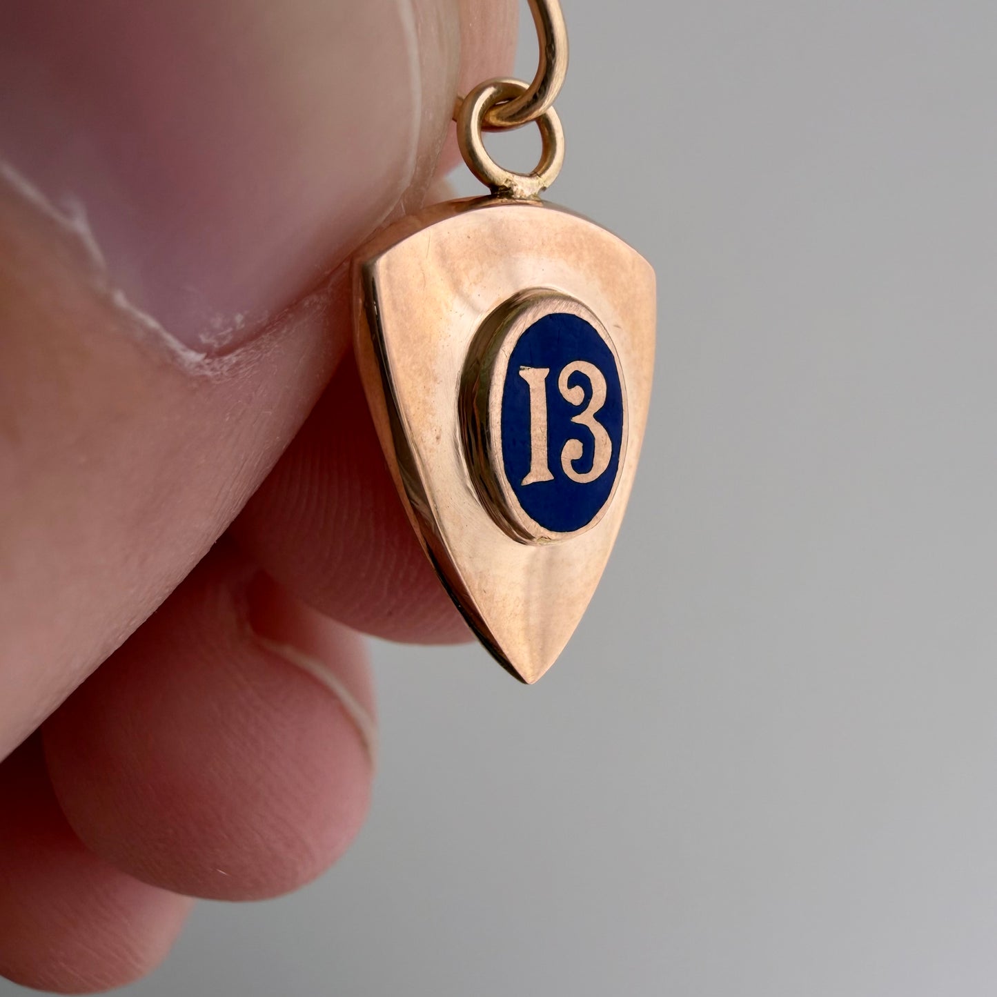 reimagined V I N T A G E // lucky 13 / 10k and enamel tie tack conversion / a pendant