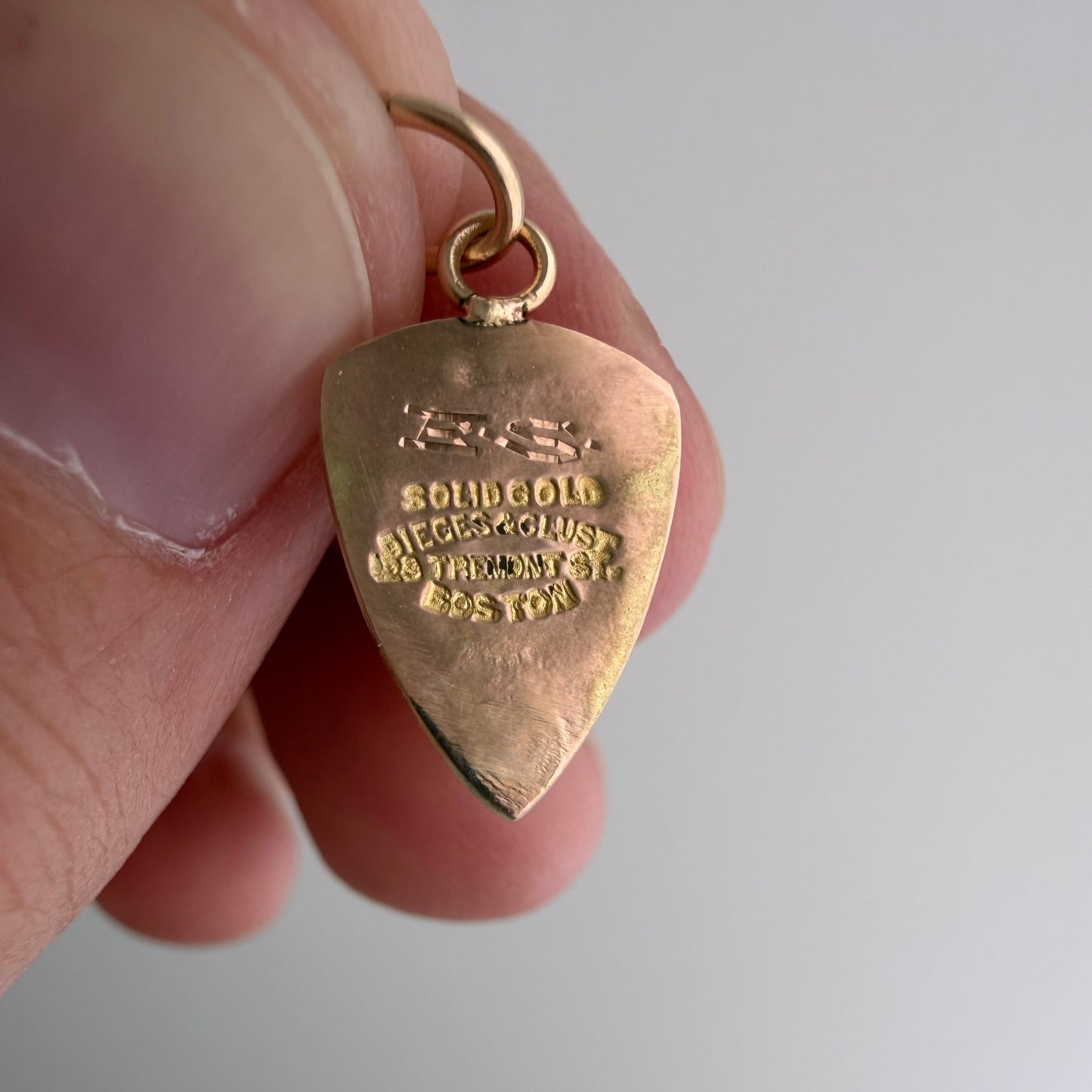 reimagined V I N T A G E // lucky 13 / 10k and enamel tie tack conversion / a pendant