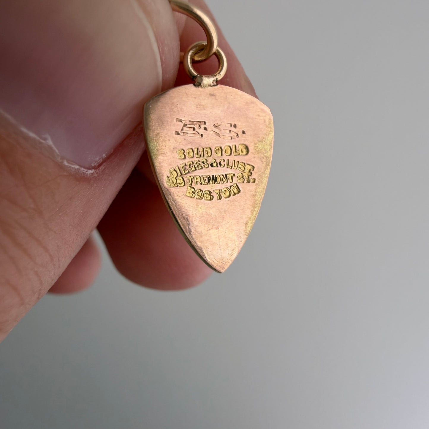 reimagined V I N T A G E // lucky 13 / 10k and enamel tie tack conversion / a pendant