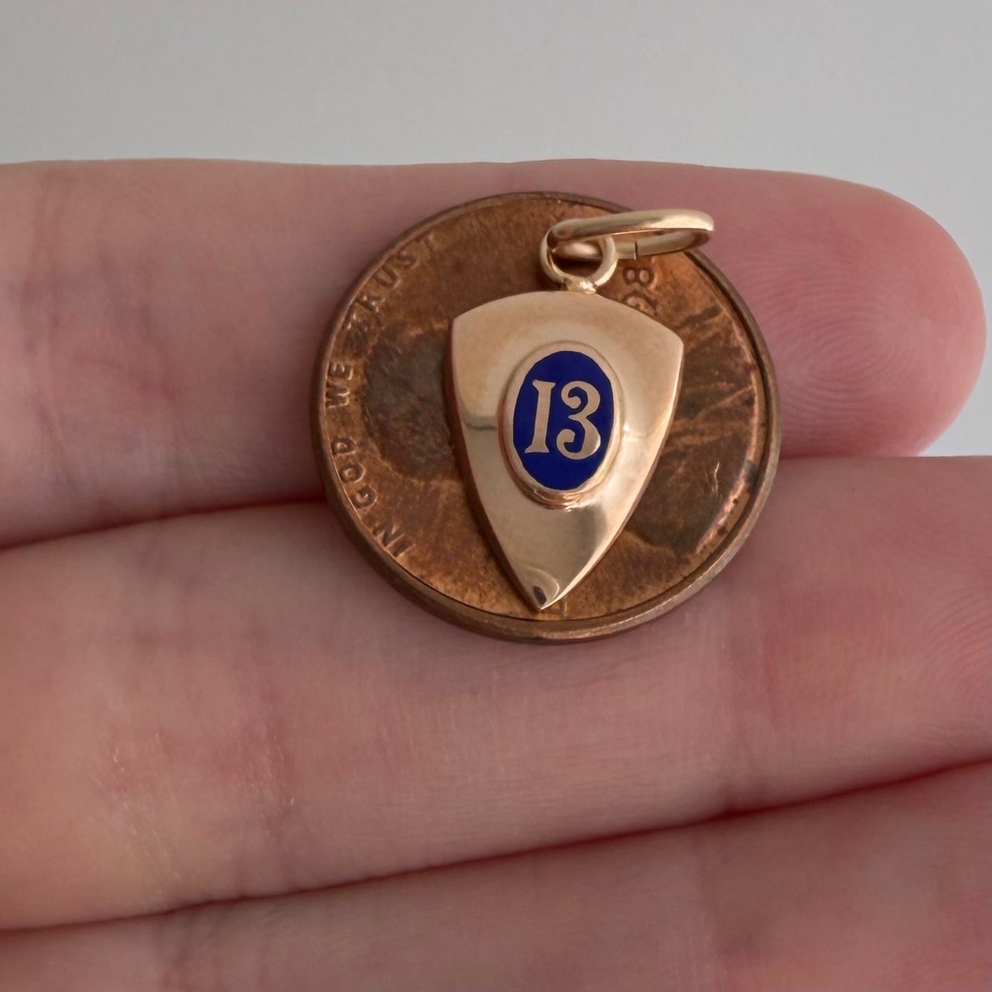 reimagined V I N T A G E // lucky 13 / 10k and enamel tie tack conversion / a pendant