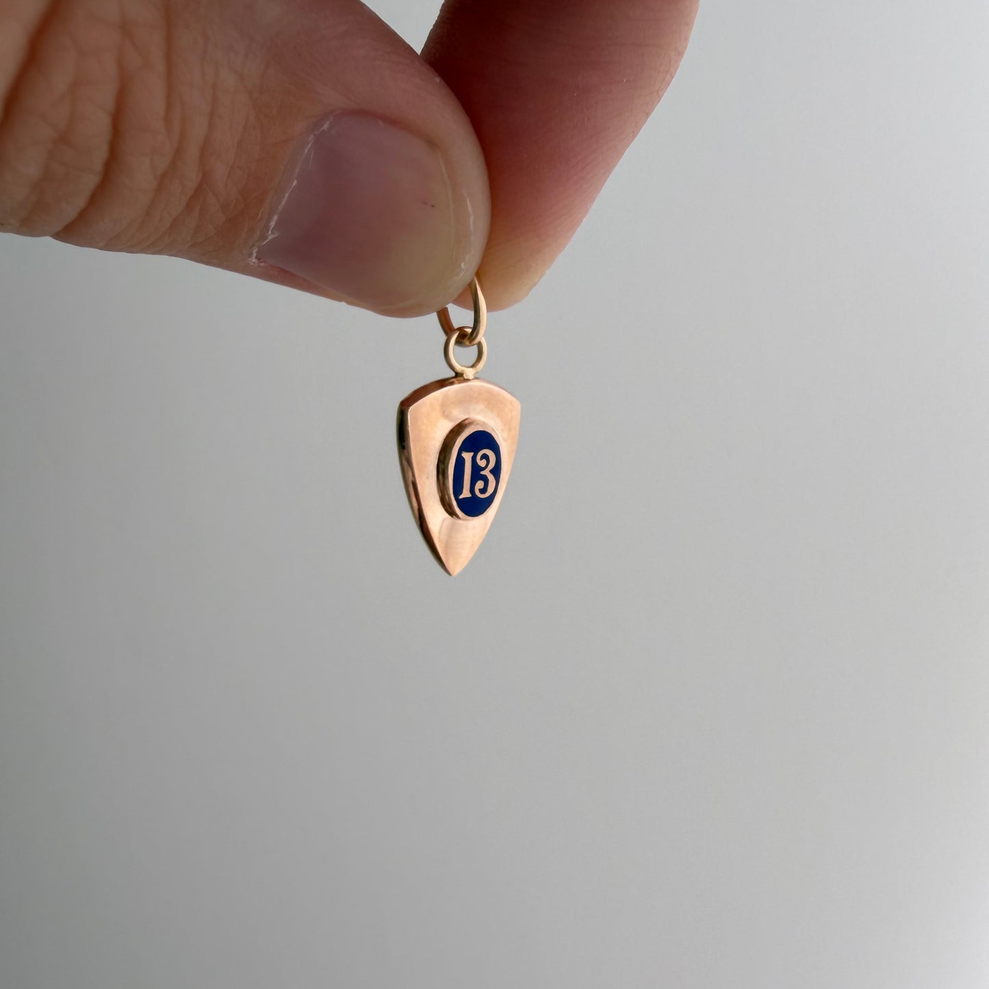 reimagined V I N T A G E // lucky 13 / 10k and enamel tie tack conversion / a pendant